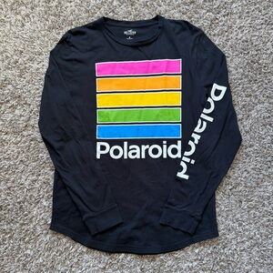 Polaroid Hollister Mens Black Long Sleeve Shirt Size M